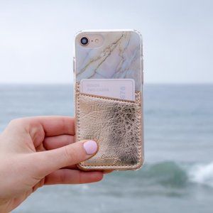 Casery Rose Gold Vegan Leather Phone Pocket